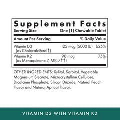 MICHAEL'S D3K2 apricot chewables close-up shows flavor and texture.