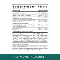 Michael's Health Menopause bottle back label shows key ingredients and usage notes.