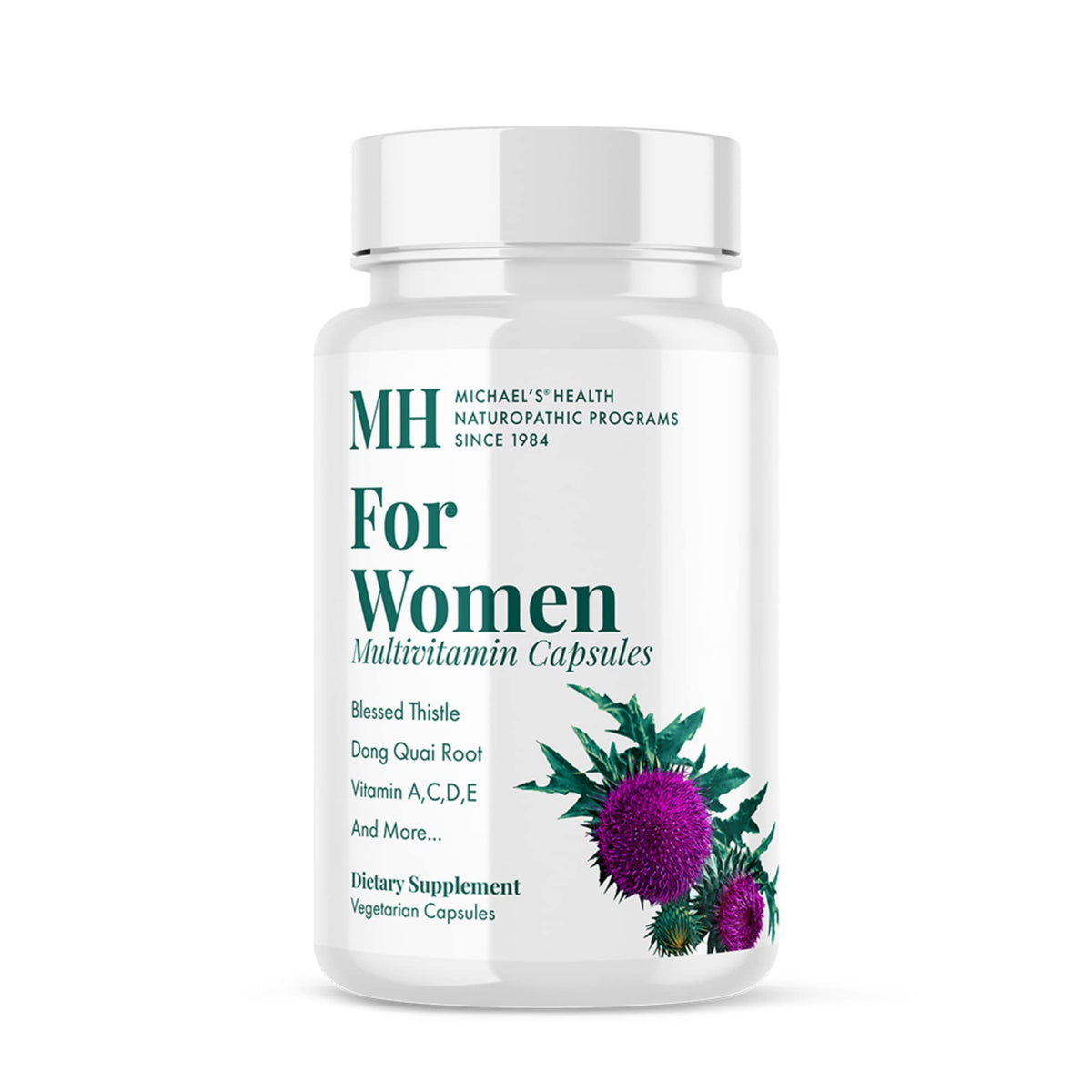 MICHAEL'S Women's Multivitamin bottle with label suggesting energy support for daily wellness.