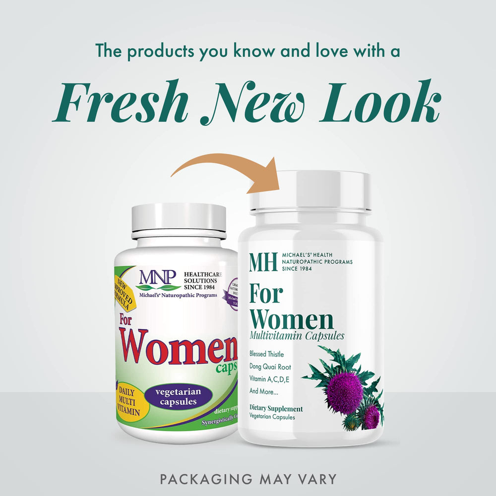 MICHAEL'S vitamin bottle label design showcasing ingredients and benefits.