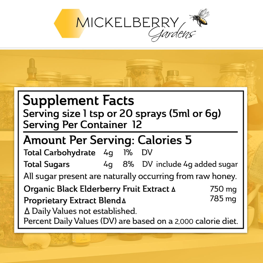 Mickelberry Gardens bottle label highlights sustainability and purity