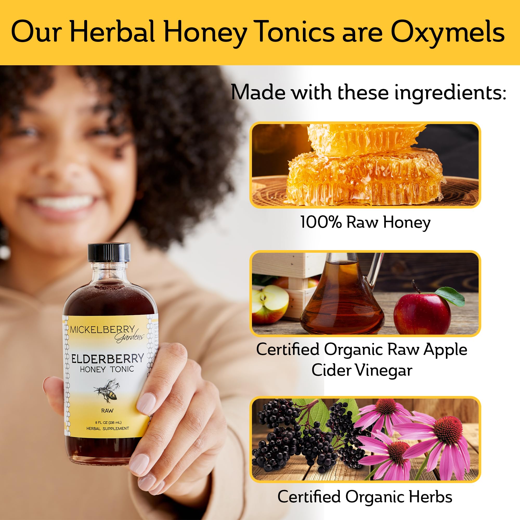 Mickelberry Gardens Honey-Tonic close-up for tea and warmth