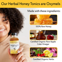 Ingredients panel highlights honey and organic herbs