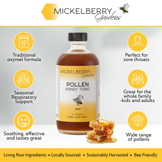 Mickelberry Gardens Pollen Honey Tonic pack of 2, ready for daily ritual.