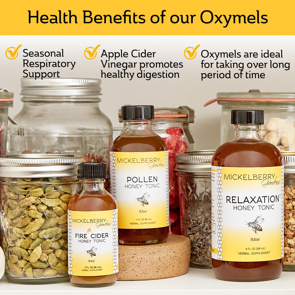 Mickelberry Gardens Pollen Honey Tonic packaging emphasizes sustainable sourcing from the Pacific Northwest