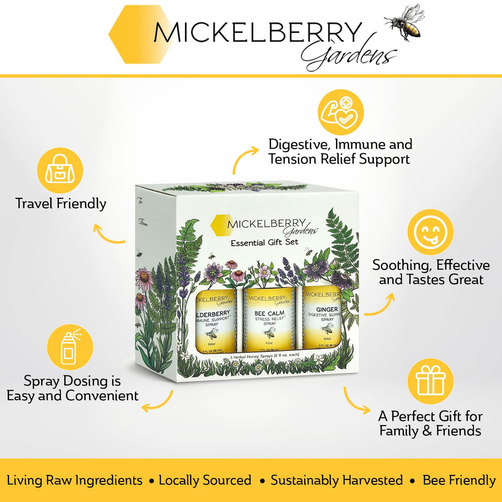 Mickelberry Gardens tension relief spray bottle, soothing aroma for moments of stress.