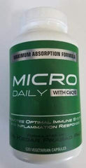 Micro Daily Supplement packaging front with MMF branding.