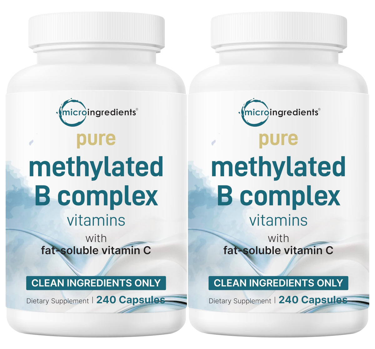 Micro Ingredients 11-in-1 B Complex capsules in a jar for daily wellness