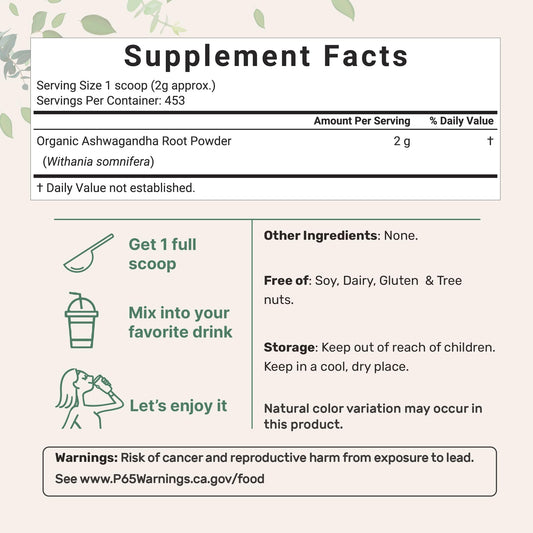 Micro Ingredients ashwagandha powder scoop image for precise measurement.