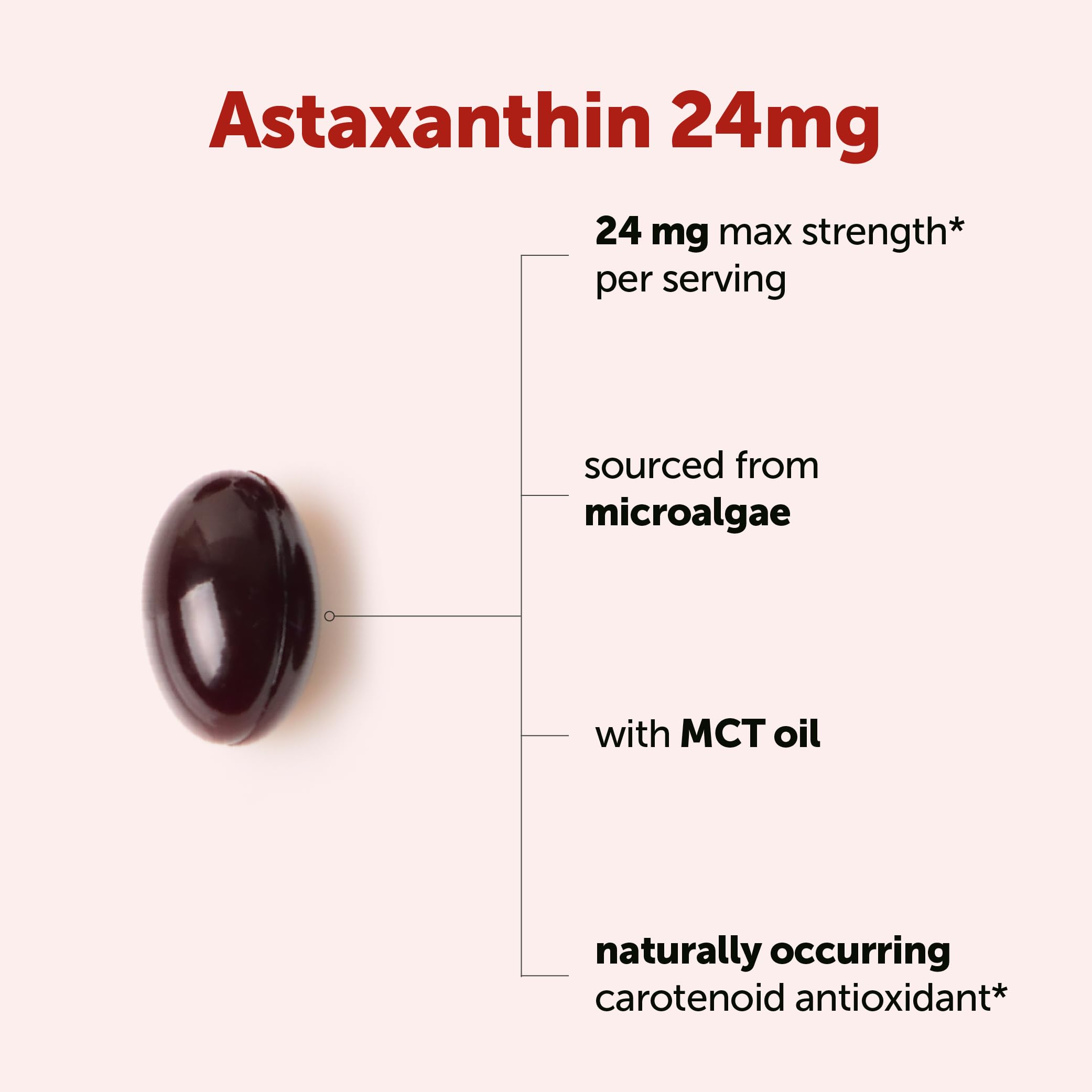 Micro Ingredients Astaxanthin with MCT oil infusion for better absorption.