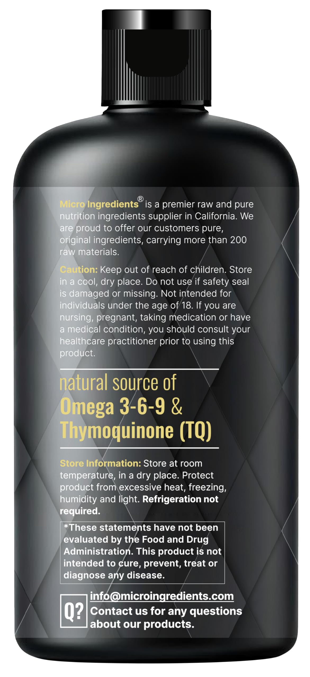 Micro Ingredients Black Seed Oil for hair or skincare routines