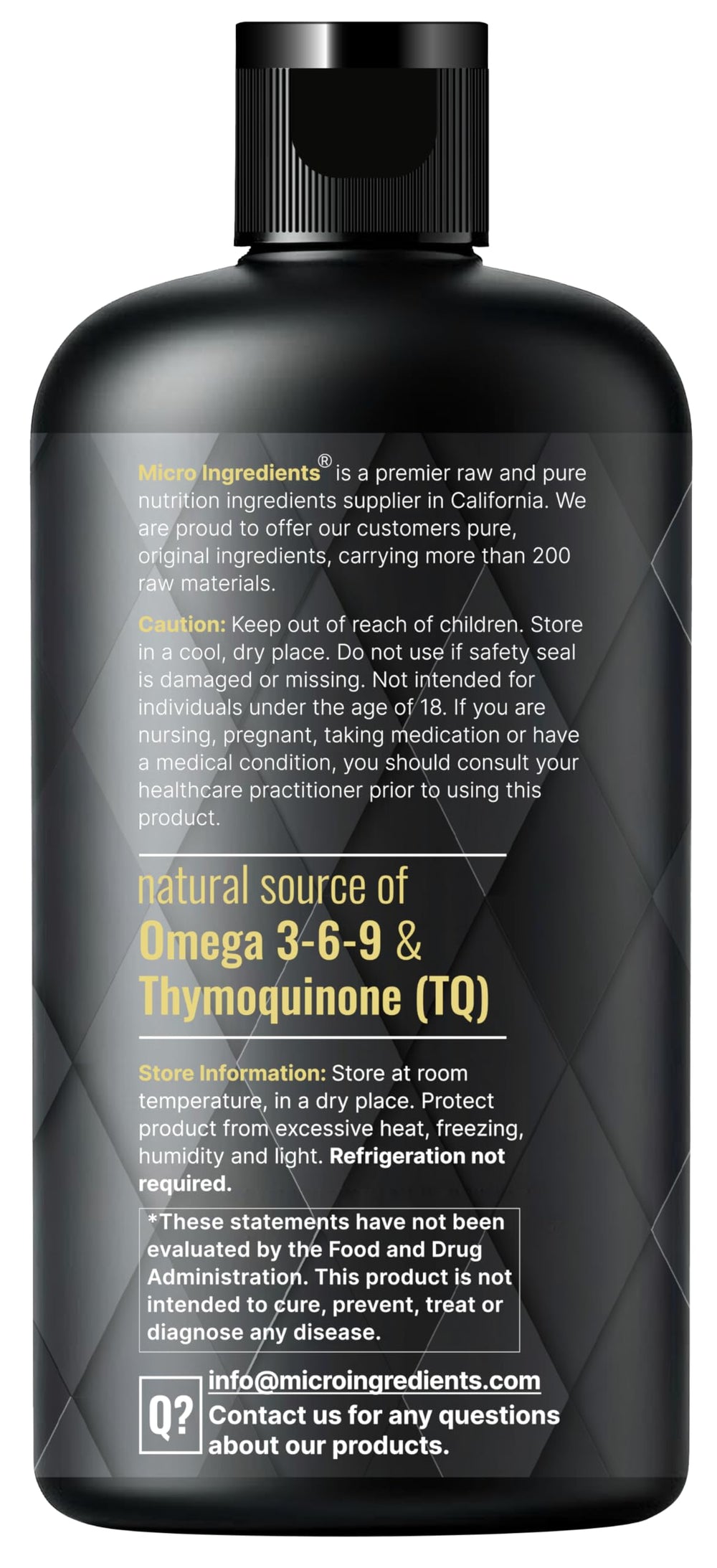 Micro Ingredients Black Seed Oil for hair or skincare routines