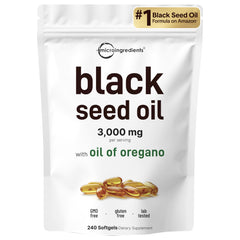 Micro Ingredients black seed oil softgels bottle for convenient daily support