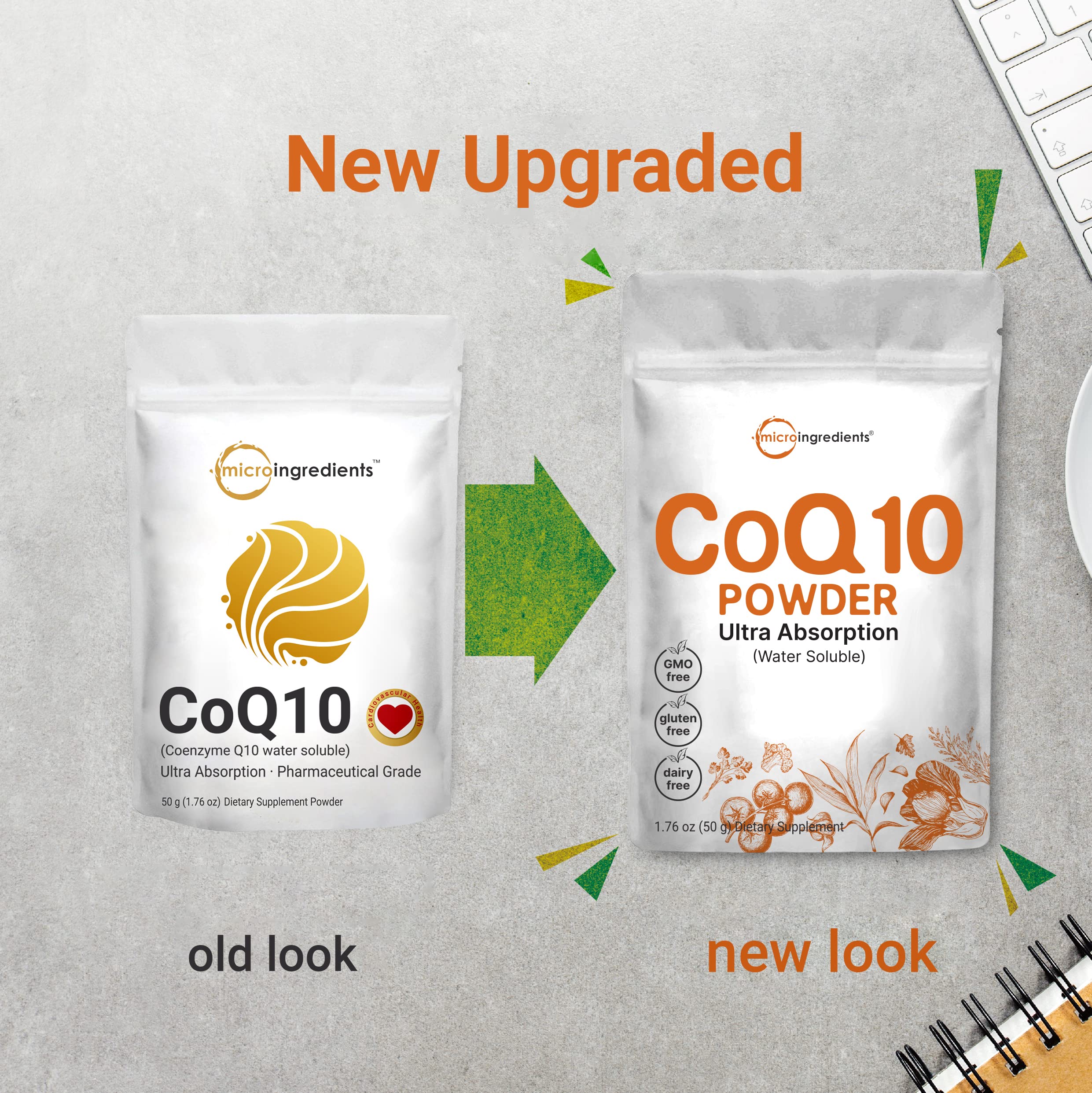 Micro Ingredients COQ10 free from GMOs and common allergens.
