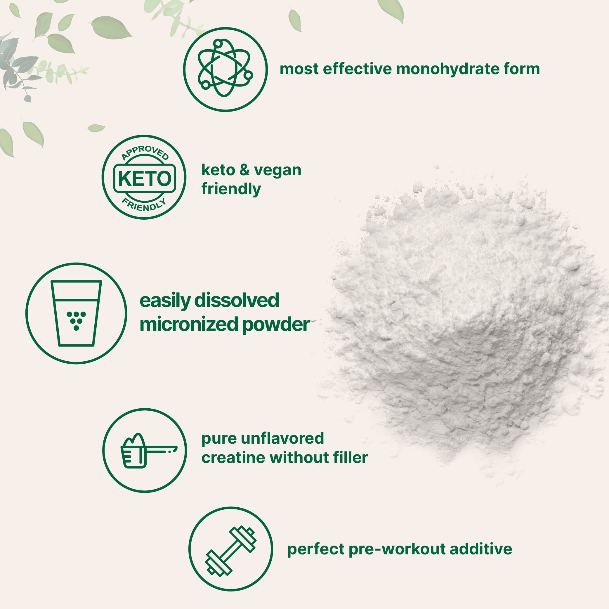 Creatine Monohydrate powder dissolving in a glass for workouts.
