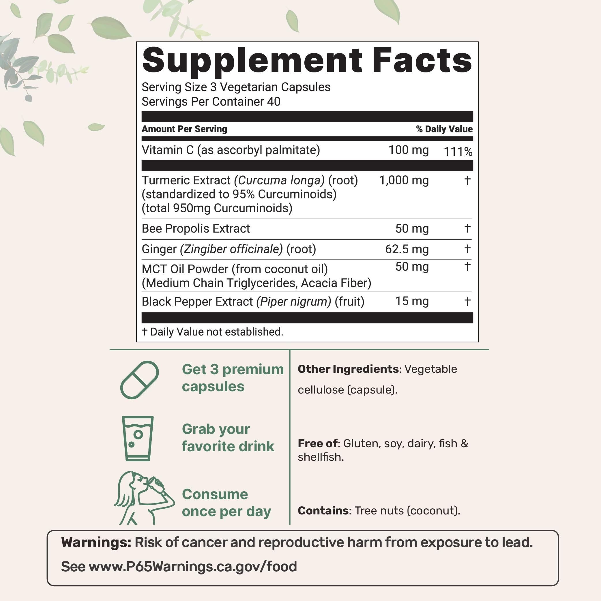 Micro Ingredients Curcuminoids 95% turmeric extract close-up showing potency.