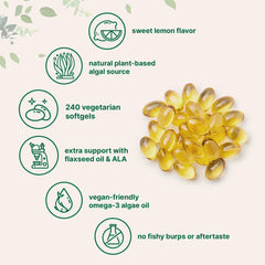 Capsule image highlighting flaxseed omega-3 addition
