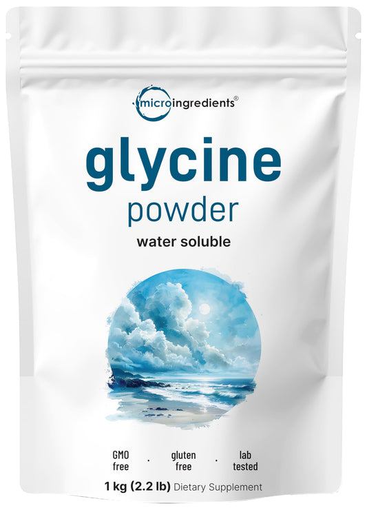 Micro Ingredients glycine powder with scoop for easy daily dosage