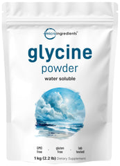 Micro Ingredients glycine powder with scoop for easy daily dosage