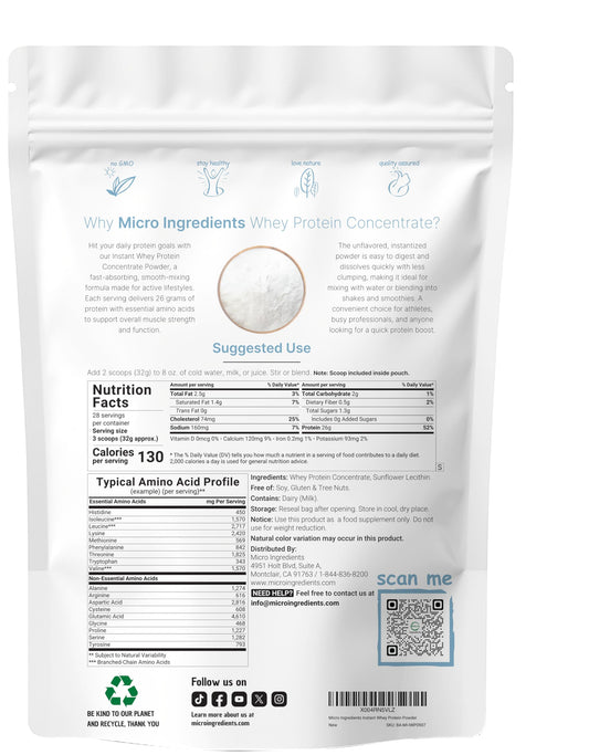 Micro Ingredients whey protein scoop mixing into a shake after training