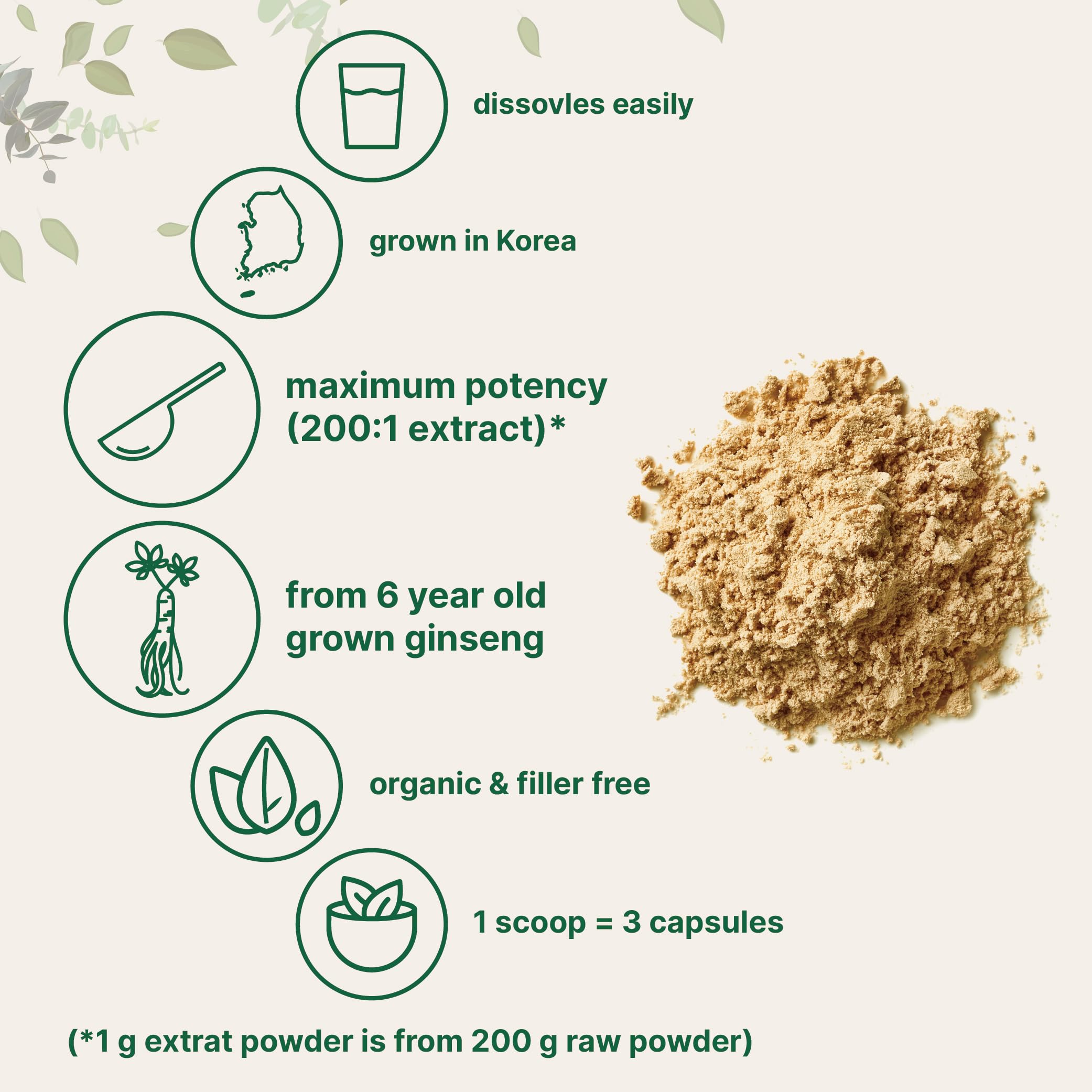 Micro Ingredients ginseng powder jar close-up with high ginsenosides.