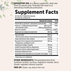 Micro Ingredients Liposomal NAD+ for Women capsules offer convenient daily support in vegetarian form