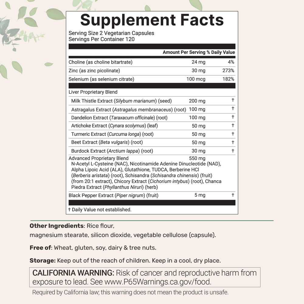 Close-up of Liver Advanced+ veggie capsules for convenient daily use