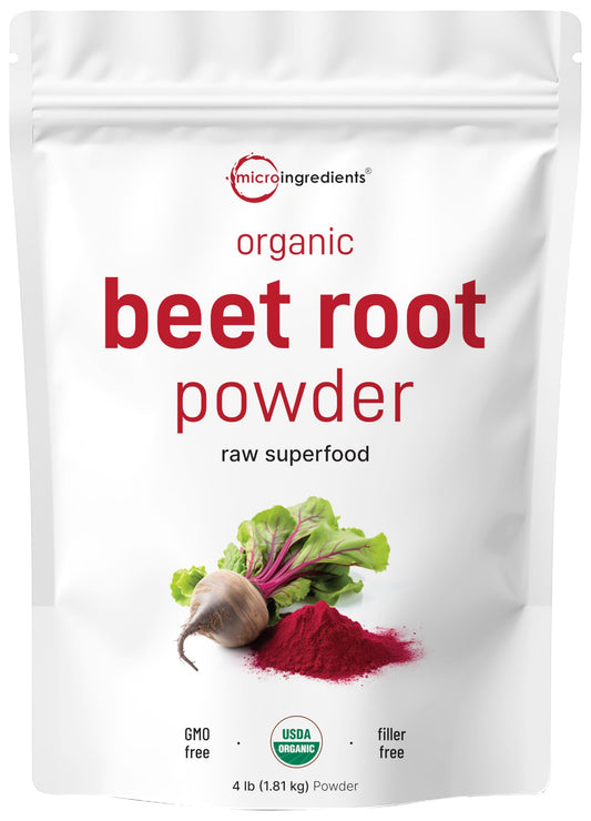 Micro Ingredients organic beet root powder bulk jar for daily smoothies