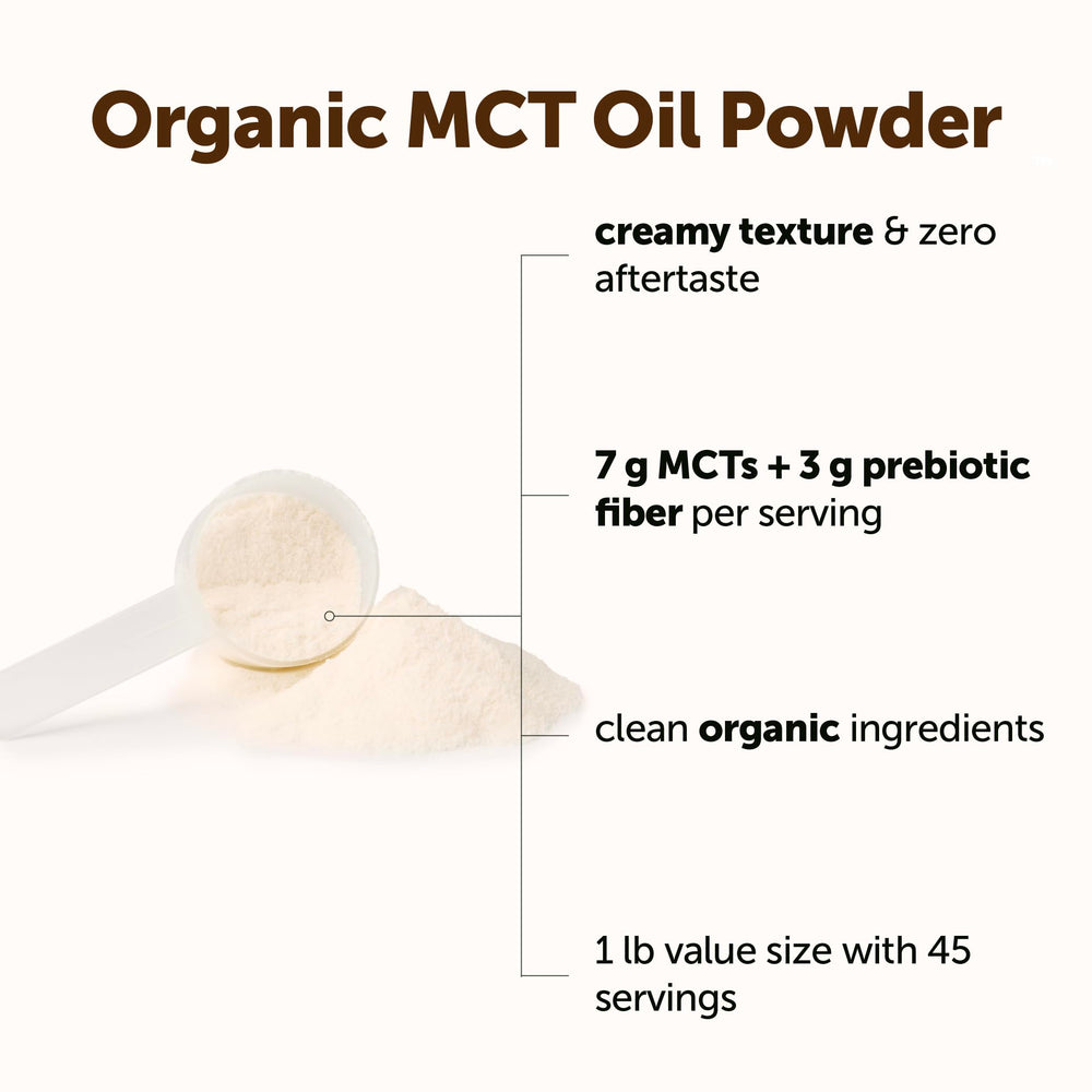 Micro Ingredients Organic MCT Oil Powder being poured into coffee for creaminess