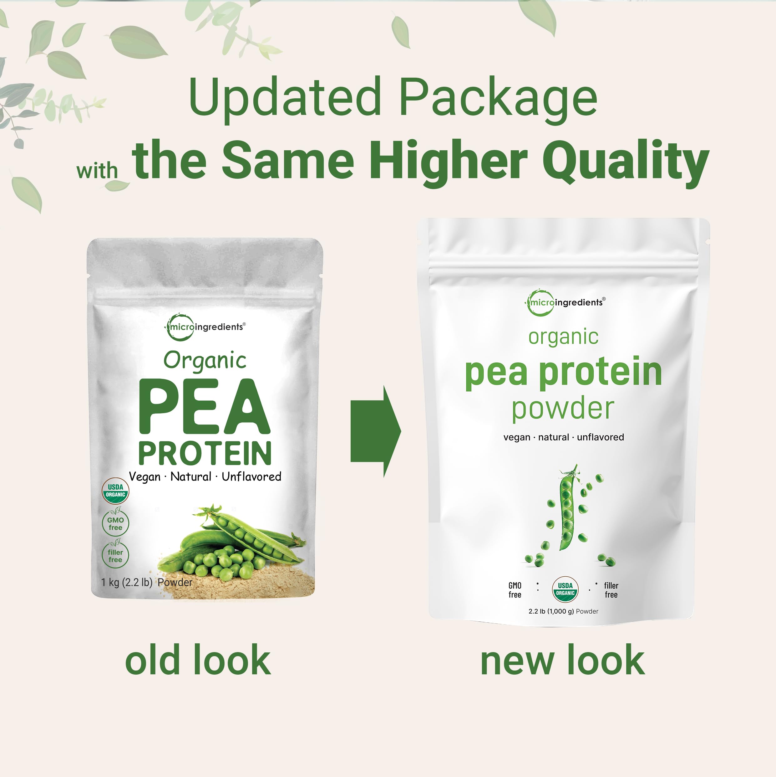 Micro Ingredients organic pea protein bulk bag ready for meal prep