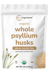 Micro Ingredients psyllium husks front bag for quality and bulk daily fiber