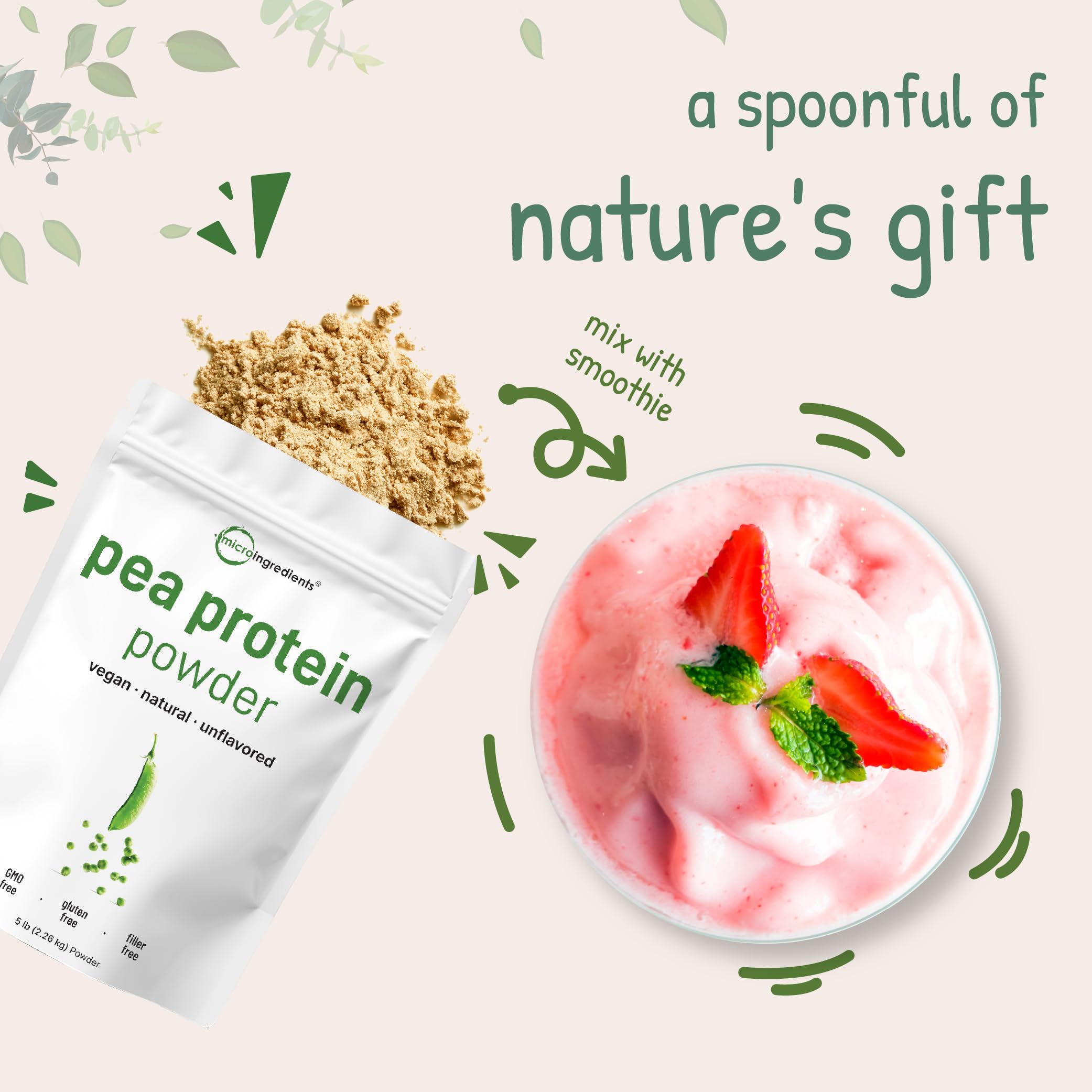 Keto-friendly pea protein powder supports low-carb meal options.