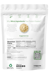 Unflavored Micro Ingredients pea protein powder blends smoothly into beverages.