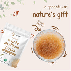 Micro Ingredients psyllium husks lab-tested seal indicating safety and purity