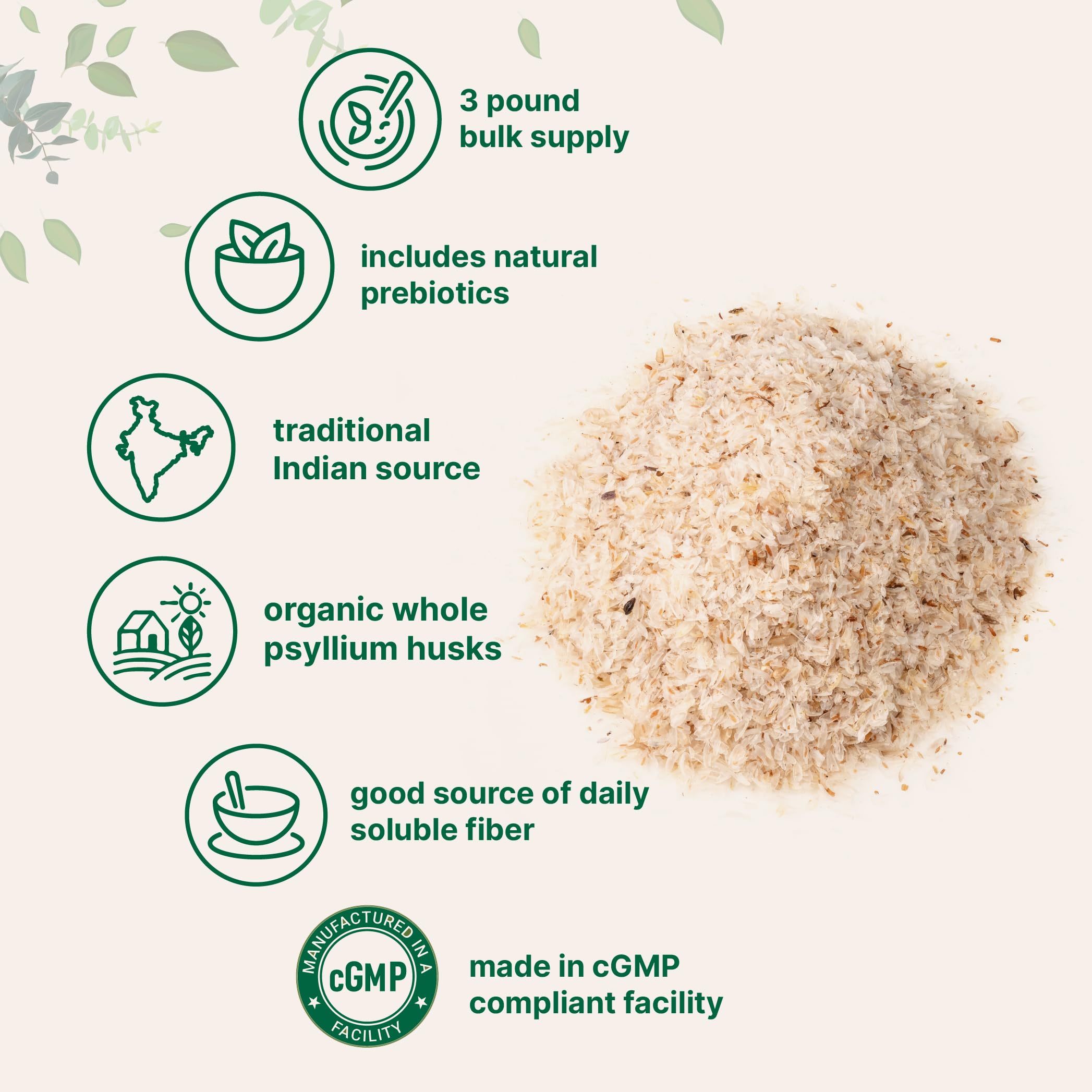 Micro Ingredients psyllium husks powder in water showing gel-like texture
