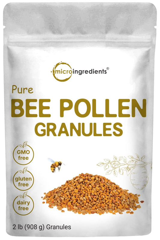 Micro Ingredients pure bee pollen granules 2lb ready for smoothies and bowls