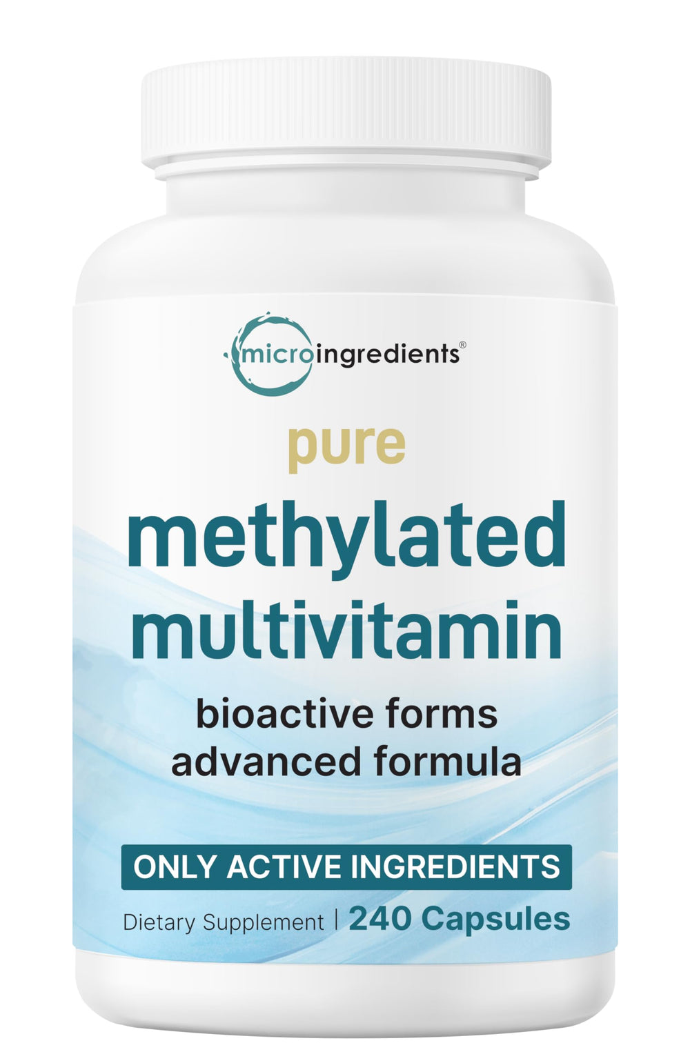 Micro Ingredients Pure Methylated Multivitamin bottle for daily energy support.
