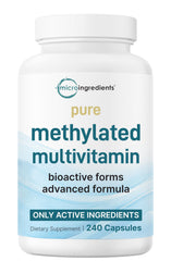 Micro Ingredients Pure Methylated Multivitamin bottle for daily energy support.