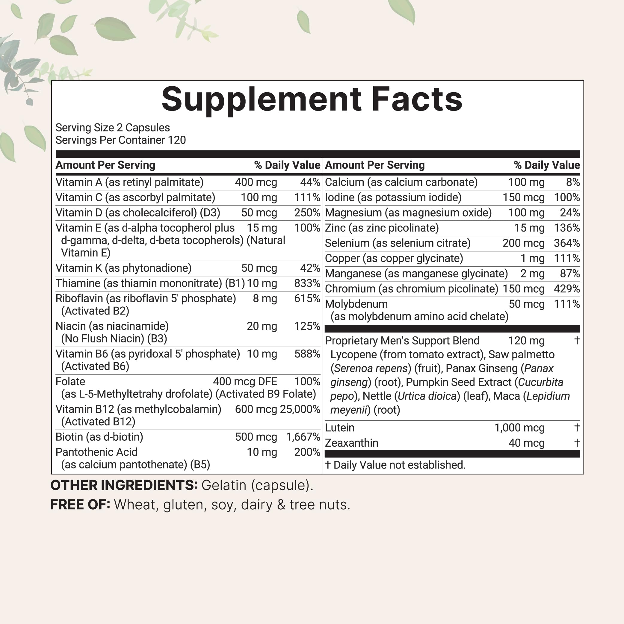 Micro Ingredients methylated multivitamin capsules closeup shows coated, easy-to-absorb nutrients