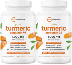 Micro Ingredients Pure Turmeric Curcumin 1000mg bottle may support joint comfort.