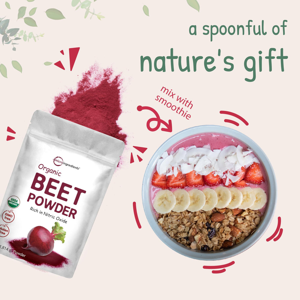 Micro Ingredients raw beet flavor powder ideal for shakes