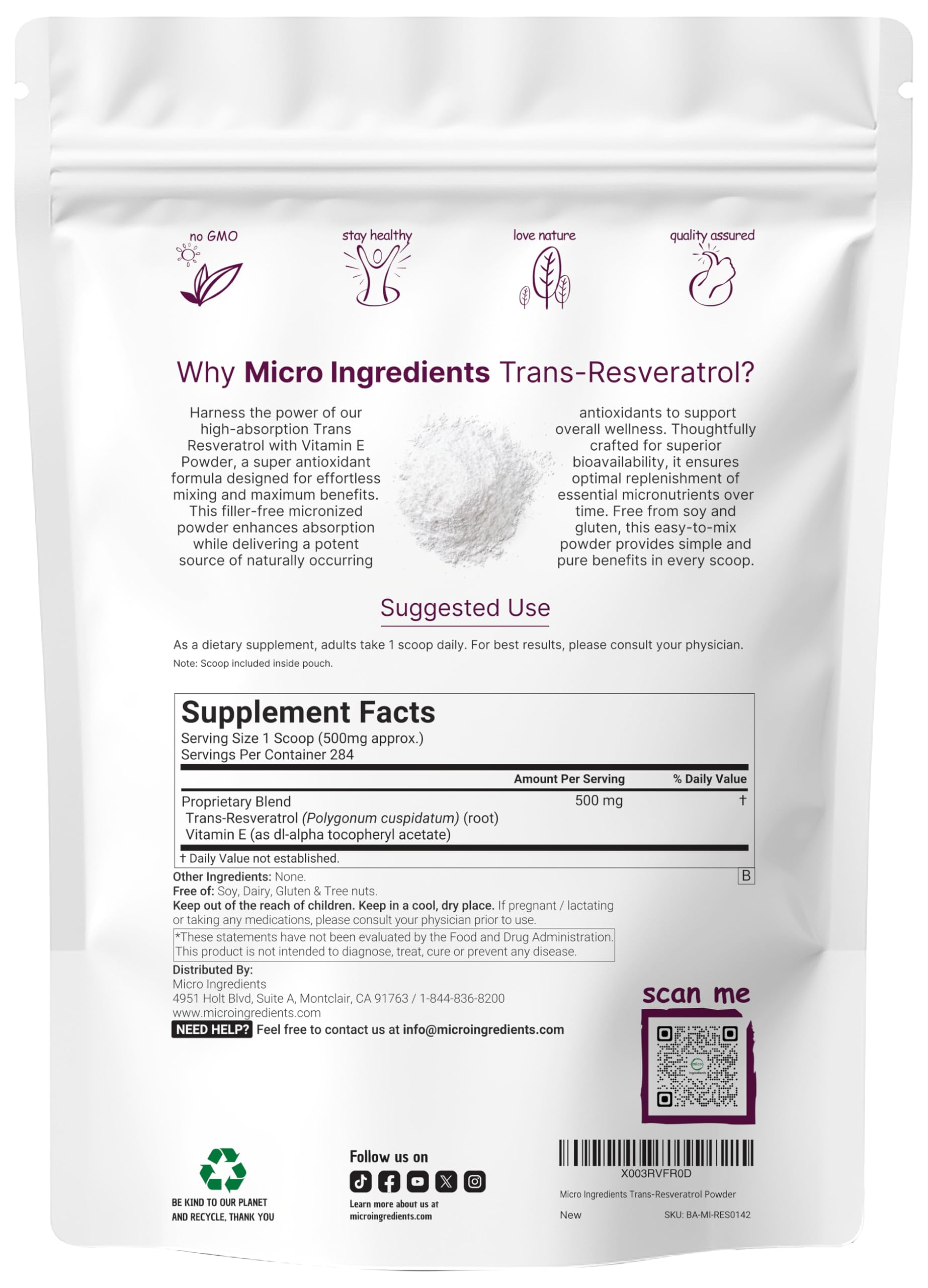 Micro Ingredients Resveratrol Vitamin E 2-in-1 blend bottle highlights immune-support potential