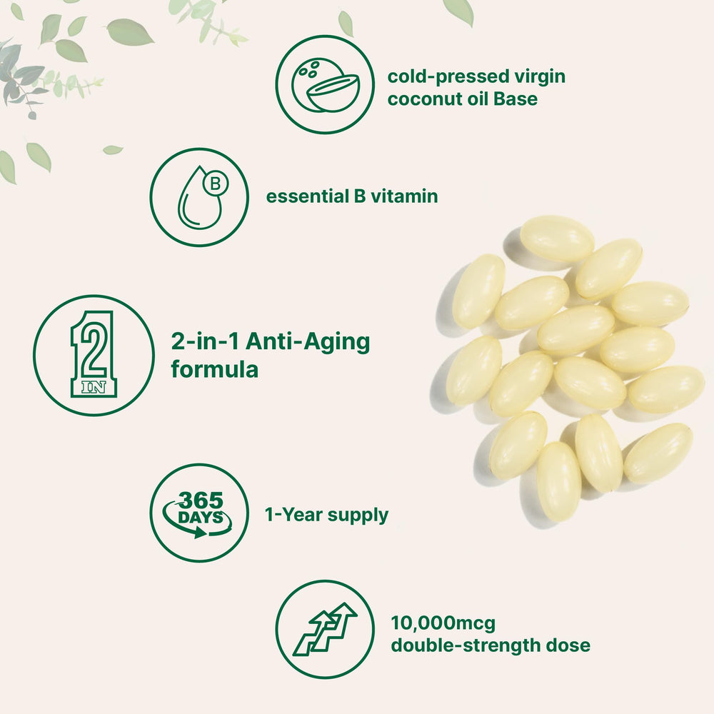 Micro Ingredients Softgels year-supply packaging on counter suggests long-term routine