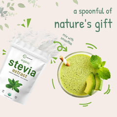 Micro Ingredients stevia powder in a smoothie for keto-friendly sweetness