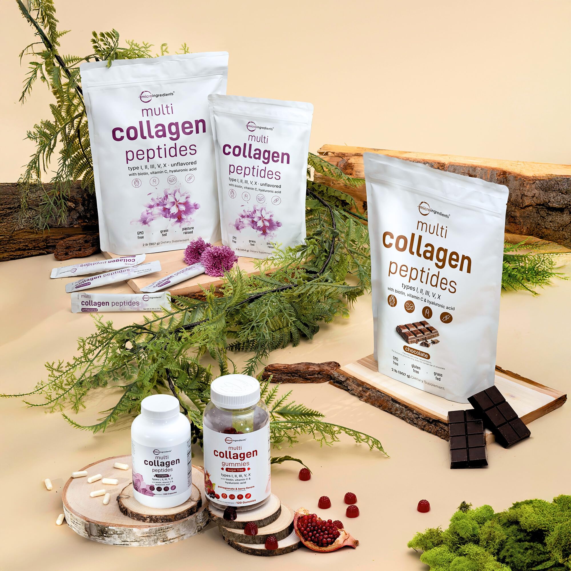 Unflavored collagen powder dissolves easily in water or coffee