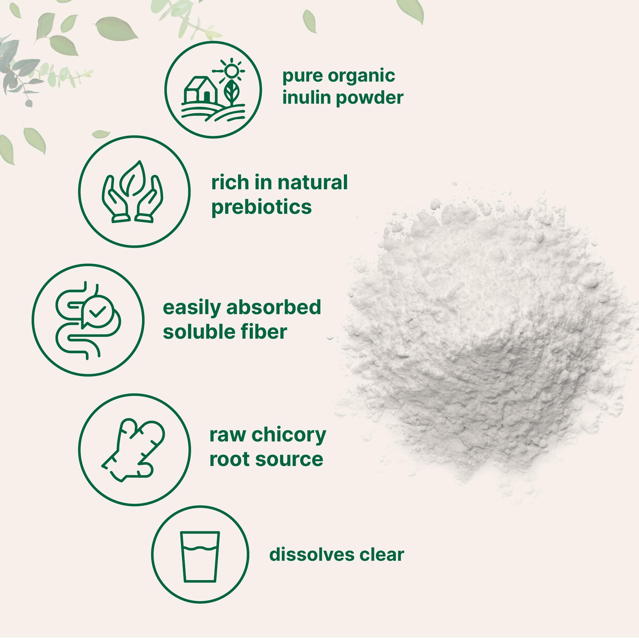 Micro Ingredients unflavored inulin fiber powder blends easily