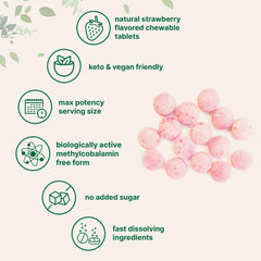 Micro Ingredients vegan gluten free B12 5000mcg chewables for daily intake