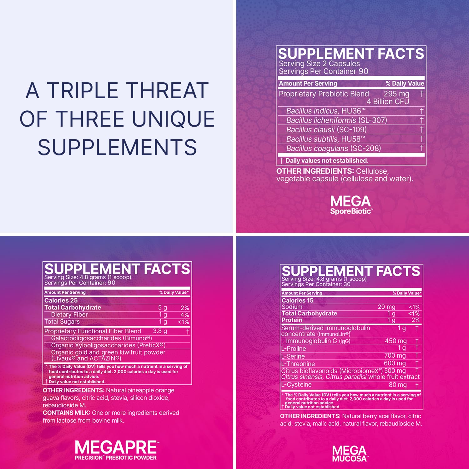 Microbiome Labs MegaPre powder bottle for convenient prebiotic use
