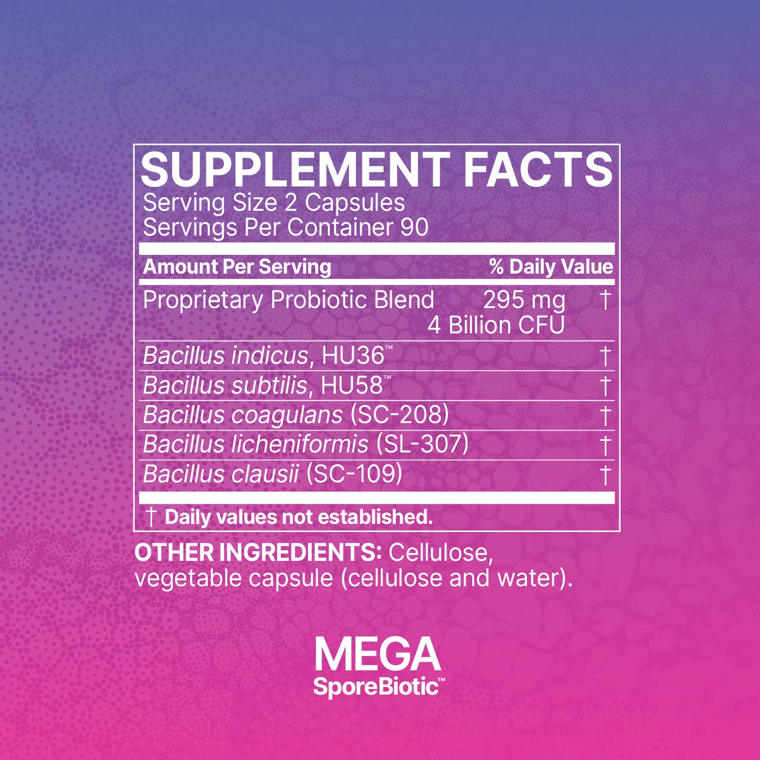 MegaSporeBiotic family bottle illustrates a shared probiotic for diverse digestive needs.