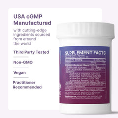 Breastfeeding mom with Microbiome Labs Pregnancy Support supporting maternal gut balance